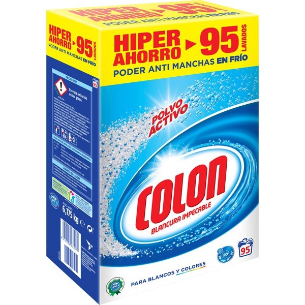 Colon Detergente polvo Blancura Impecable 95 dosis