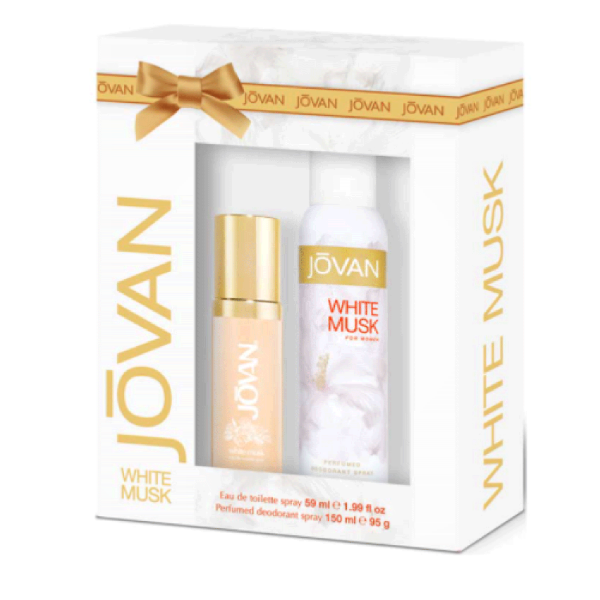 Jovan set Mujer White Musk EDT 59 ml + Desodorante spray 150 ml