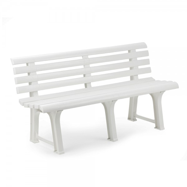 Banco de jardin orchidea color blanco 145 x 49 x 74 cm