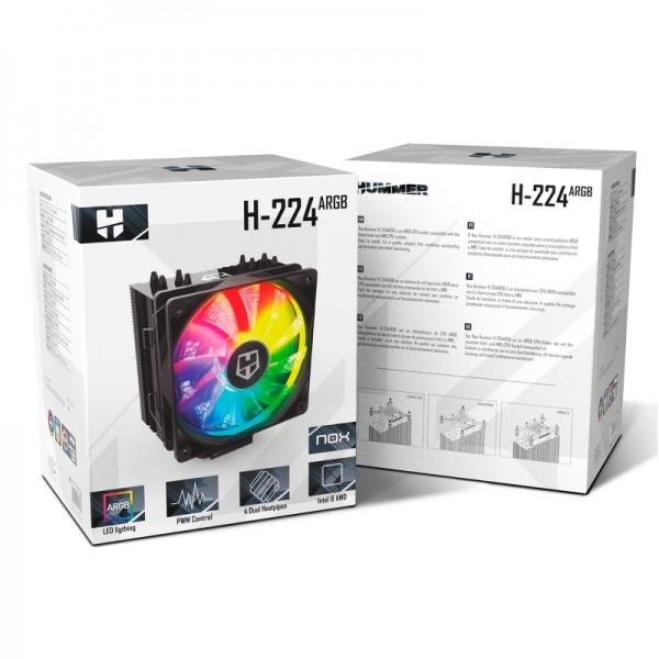 Nox refrigeración cpu hummer h-224  argb