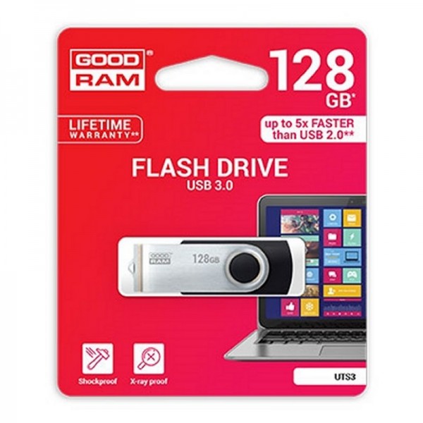 Goodram uts3 lápiz usb 128gb usb 3.0 negro