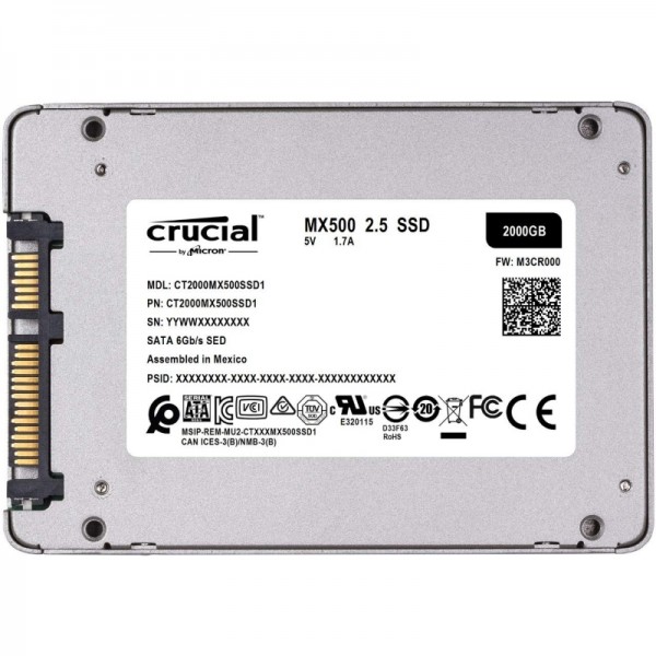 Crucial ct2000mx500ssd1 mx500 ssd 2tb 2.5" sata3