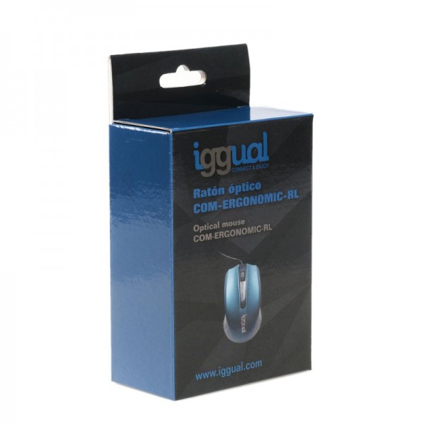 Iggual ratón óptico com-ergonomic-rl-800dpi azul Iggual ratón óptico com-ergonomic-rl-800dpi azul