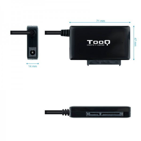 Tooq adaptador usb 3.0 para discos 2,5"/3,5"