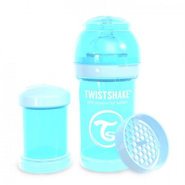 Twistshake Biberon Anti Colicos Azul Pastel +0m 180 ml