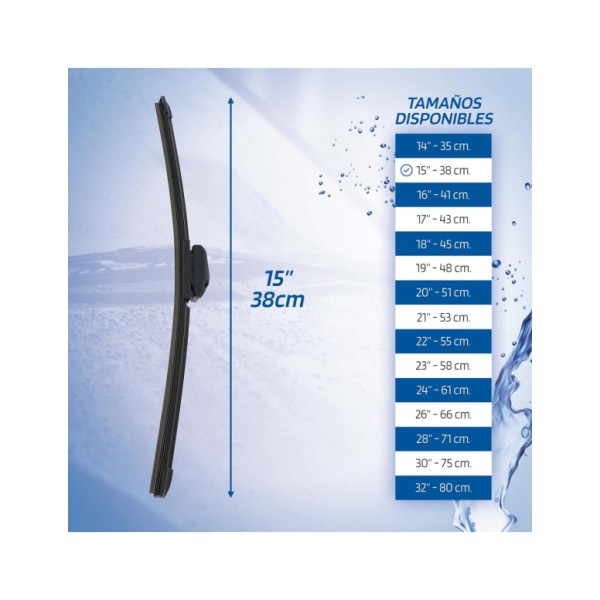 Escobilla Limpiaparabrisas Modelo Ultra Flex Series 24" 61 cm 1 Unidad con 8 Adaptadores Escobilla Limpiaparabrisas Modelo Ultra Flex Series 24" 61 cm 1 Unidad con 8 Adaptadores
