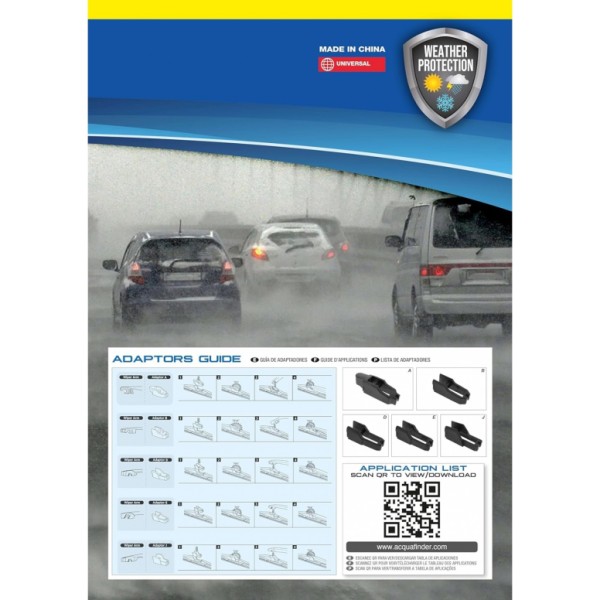 Escobilla Limpiaparabrisas Modelo Ultra Flex Series 24" 61 cm 1 Unidad con 8 Adaptadores Escobilla Limpiaparabrisas Modelo Ultra Flex Series 24" 61 cm 1 Unidad con 8 Adaptadores