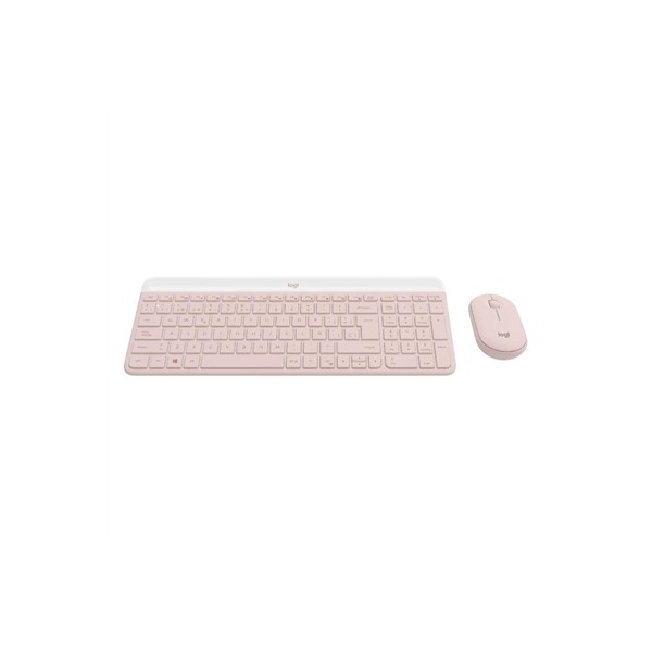 Logitech mk470 teclado+raton rosa