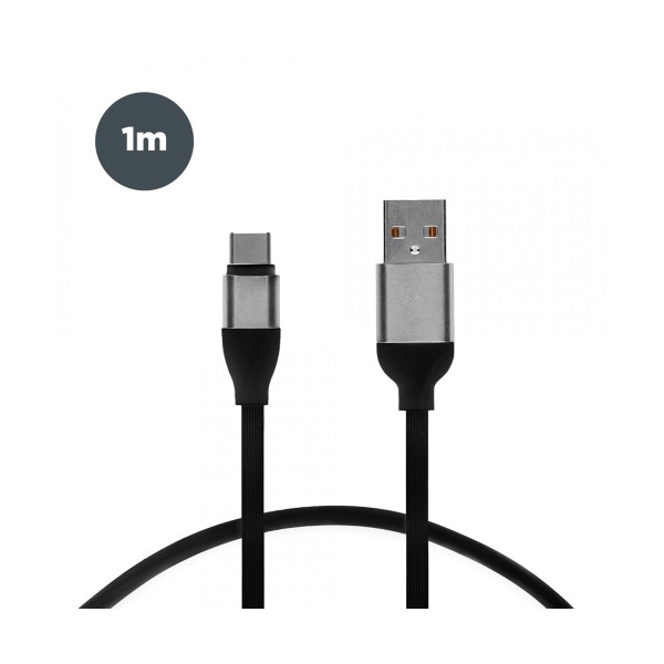 Ksix bxcusb2c01 negro / cable usb-a (m) a usb-c (m) 1 metro