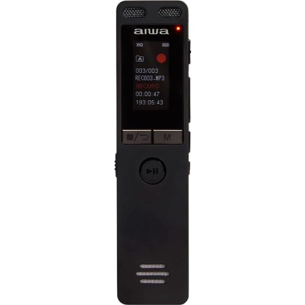 Aiwa dvr-a400 black / grabadora de voz digital 16gb