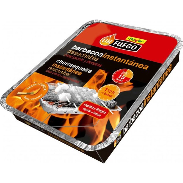 Barbacoa instantánea desechable, okfuego