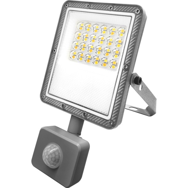 Proyector led sensor plano gris 20w.3cct